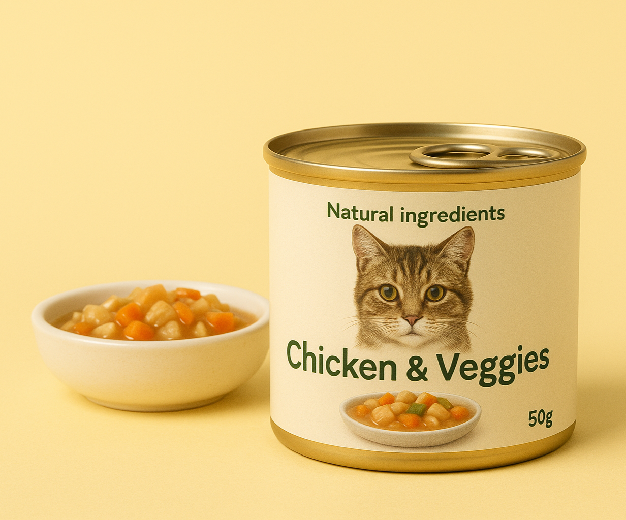 Veggies and Chicken canned cat food - pack of 3