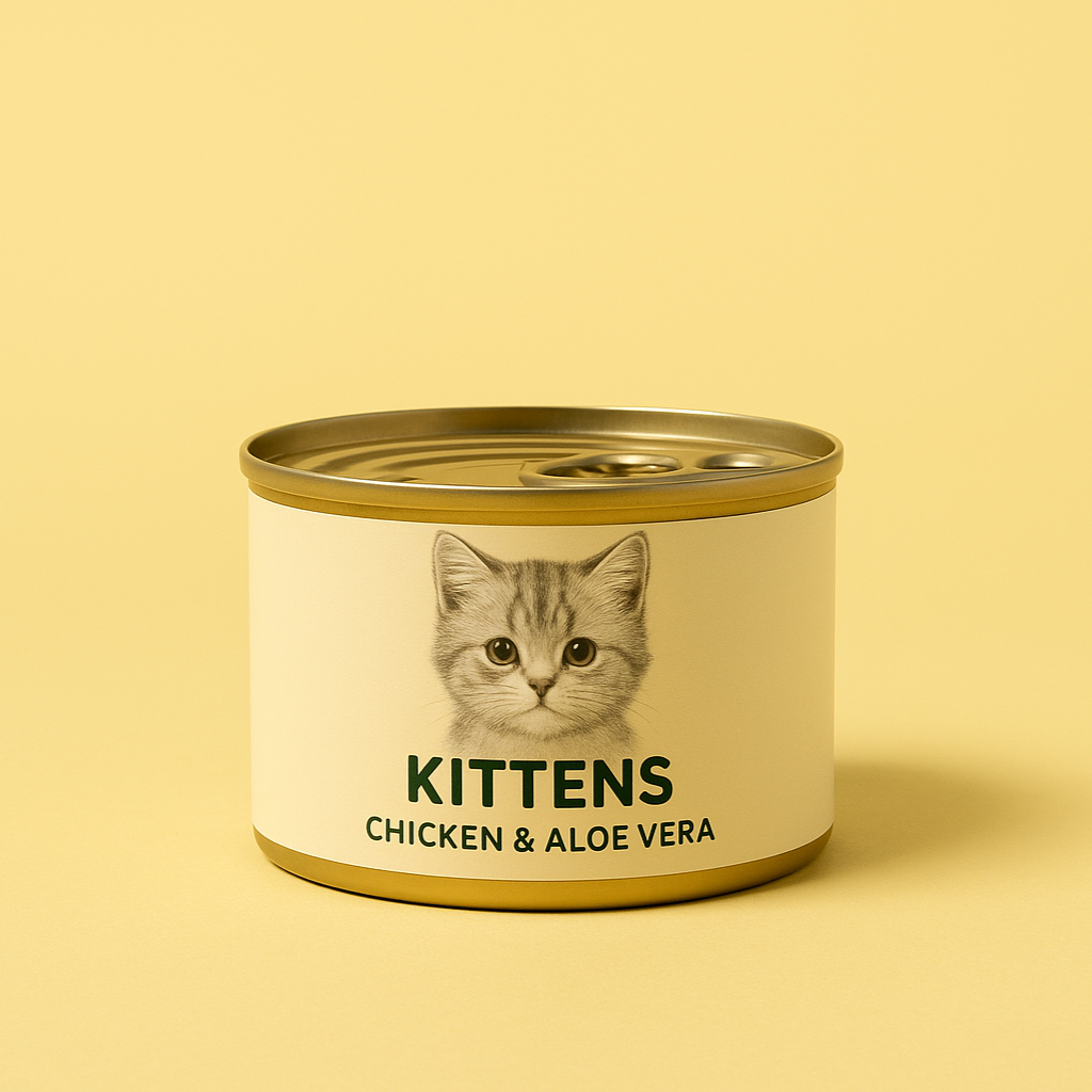 Kittens food jellied chicken broth with aloe vera - pack of 7