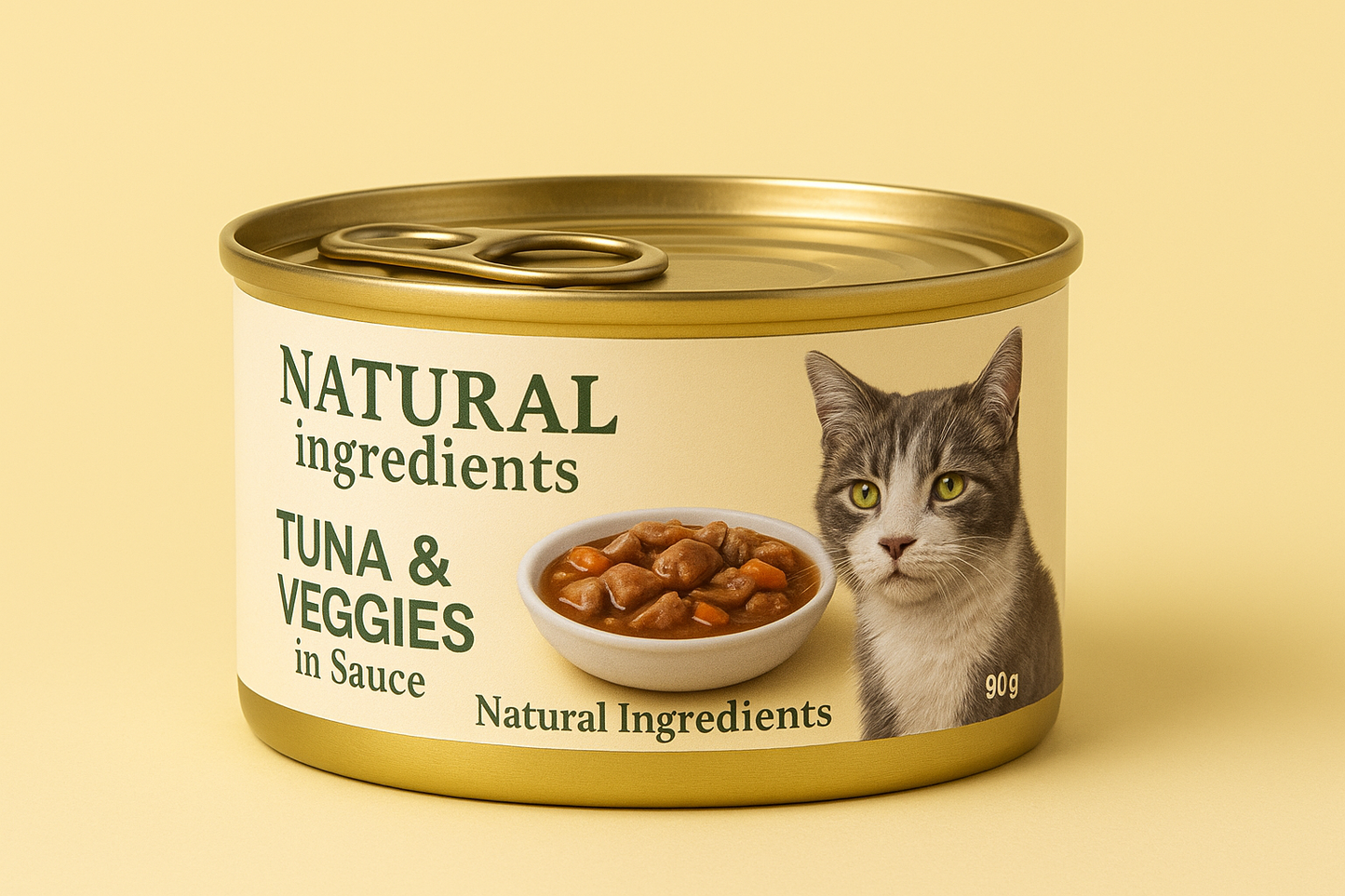 Tuna and Veggies wet food with added vitamins for senior cats